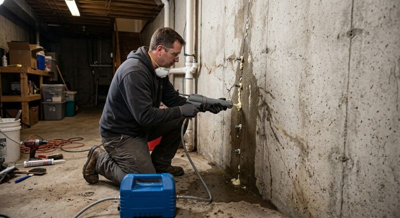 Basement Crack Repair in Mason County, WA