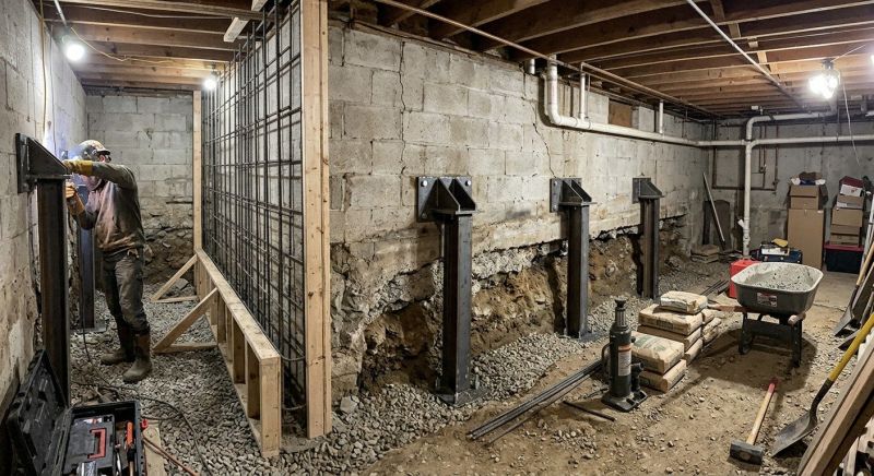 Basement Stabilization in Mason County, WA