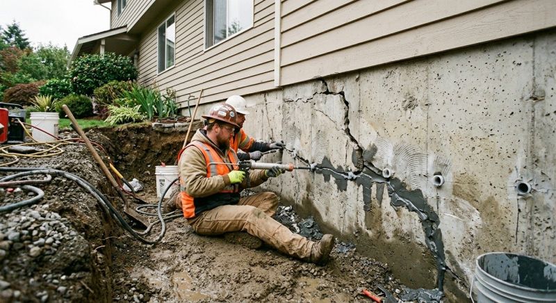 Cracked Foundation Repair in Elma, WA