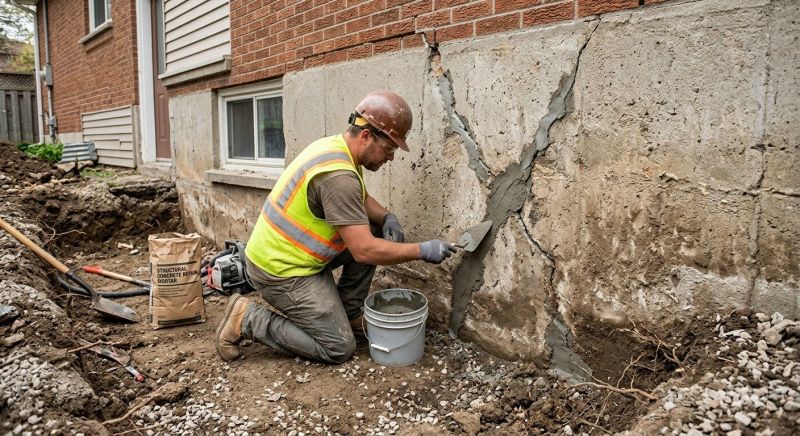 Foundation Crack Repair in Steilacoom, WA