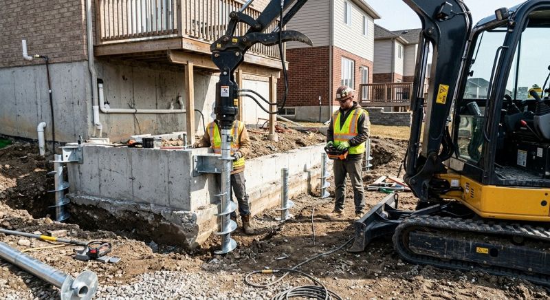 Helical Piers Installation in Mason County, WA