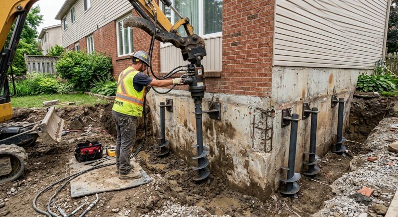 Helical Piers Installation in Mason County, WA