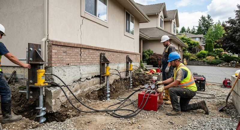 Sinking Foundation Lifting in Mason County, WA
