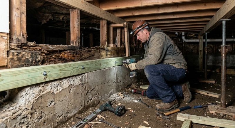 Sinking Foundation Repair in Steilacoom, WA